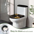 thumbnail image 5 of HELLHERO 2 Pcs Set Lid Cover Set for Toilet Soft Elastic Fabric, Fits All Toilet Shapes, Bathroom Bee, 5 of 8