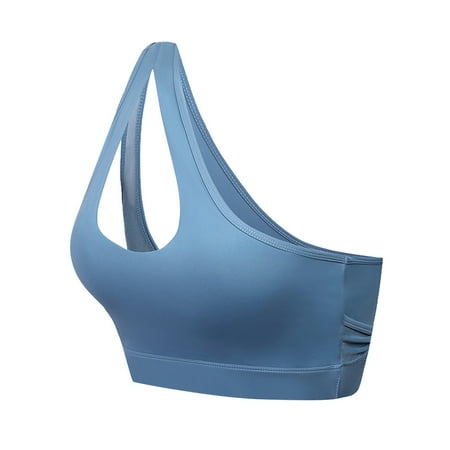 

Outfmvch sports bras for women Women One-Shoulder Plus Size Exercise Shake-proof Yoga Bra Underwear bras for women