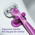 thumbnail image 6 of Flamingo Women's Moisture Plus Razor Set with Razor Handle, 2 Blade Refill Cartridges, and Shower Holder, Fig, 6 of 11