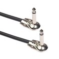 thumbnail image 2 of Ángulo recto 15 cm 6,35 mm macho a macho Cable de conexión de guitarra para pedales de efectos, 2 of 6