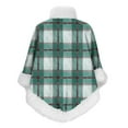 thumbnail image 5 of QQAMB Women's Shawl Furry Warm Cape Coat Pullover Poncho Fluffy Fur-Collar Shawl Wrap Plaid Printed Fall Winter Outdoor/Indoor Cloak, 5 of 6