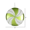 thumbnail image 2 of Vickerman 6" Lime-White Swirl Flat Candy Christmas Ornament, 2 of 2