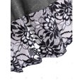 thumbnail image 4 of Camiseta con Panel de Encaje de Talla Extra Rosegal  Mangas largas de talla grande, 4 of 5