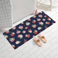 thumbnail image 2 of Pioneer Flower Floral Print Pattern Bathroom Rugs Mat, Non Slip Microfiber Bathroom Rug with Rubber Backing, Soft Mats for Bathroom Floor Tub Shower, 24"x60", 2 of 5