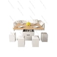 thumbnail image 2 of Mesa de centro elevadora multifuncional para apartamento pequeño, mesa de comedor integrada con taburete, sala de estar plegable y móvil, 2 of 4