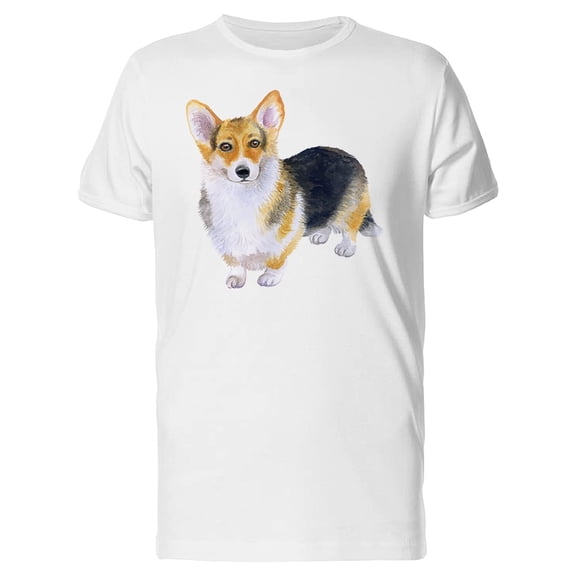 Pembroke Welsh Corgi Watercolor T-Shirt Men -Image by Shutterstock, Male x-Large