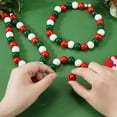thumbnail image 3 of 1Bag 125Pcs Christmas Wood Beads Green Red White Round Wooden Beads Santa Craft Garland Bead Ornaments for Jewelry Making Bead Assortments DIY Necklace Bracelets Crafts Party Home Supplies Decor, 3 of 6