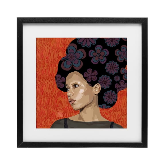 Stupell Industries Eclectic Portrait Of A Dreamer Black Framed Print Under Glass, 16 x 16, by Lynnda Rakos