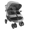 Joovy Scooter X2 with Tray, Double Stroller, Side by Side Stroller, Stroller for Twins, Large Storage Basket, Charcoal