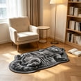thumbnail image 4 of Adorable Cat Shaped Polyester Bath Rug Washable Absorbent Non Slip Floor Mat Cute Pet Lover Home Decor Gift,B, 4 of 6