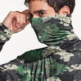 thumbnail image 7 of Dagegui UPF 50+ Hoodie Mens Sunscreen Shirts Camo Long Sleeve Hooded Fishing Tee Summer UV Protection Sun T-Shirts Outdoor Rash Guard Pullover Tops Army Green M, 7 of 7