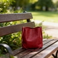 thumbnail image 5 of HUISZJ PU Leather Bucket Bag, Vintage Crossbody Bag, Reusable Shoulder Bag for Women Commute Travel Outdoor (Red), 5 of 7