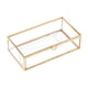 thumbnail image 1 of Caja de almacenamiento de joyas Yuyangstore transparente ligera marco de latón, 1 of 7