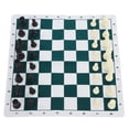 thumbnail image 4 of Chess Set, Convenient High Strength Desktop Board Game Portable Simple with Artificial Leather Board for Party, 4 of 8
