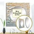 thumbnail image 3 of Designart "Enchanted Whirls in Gold and Cream III" Abstract Spirals Square Mirror Wall Decor Transitional - Large Gold Square Bathroom Mirror - Square Printed Wall Mirror Art, 3 of 5
