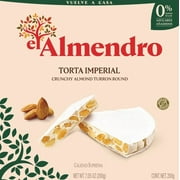 El Almendro Crunchy Almond Turron Torta Imperial, No Sugar Added, 7.05 oz Box