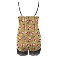 thumbnail image 5 of BONIXOOM Matching Christmas Pajamas For Couples Womens Christmas Pajamas Loungewear Drawstring Sleeveless Printed Sleepwear Sets Yellow M, 5 of 5