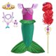 thumbnail image 3 of Disney-vestido de la Sirenita Ariel para niña, conjunto de disfraz de sirena, ropa de fiesta de cumpleaños y Carnaval, 3 of 5