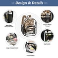 thumbnail image 5 of PVC Transparent Backpacks Clear Backpack for Travel and Outings Brown Leopard Print Pattern, 5 of 7