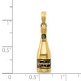 thumbnail image 4 of FB Jewels 14K Gold Polished 3-D Enameled Champagne Bottle Pendant, 4 of 4