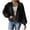 Black, variant on Turilly Cardigan Sweaters for Women Women's Winter Loose Solid Sweater Long Sleeve Cardigan Top Coat