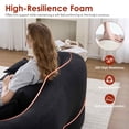 thumbnail image 3 of Timbernest 70" Convertible Sleeper Sofa, 2-in-1 Chenille Boneless Loveseat, Folding Floor Cloud Couch for Living Room Apartment, Black, 3 of 14