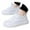 White#183, variant on LIIPEE Girls Boys Athletic Sneakers Solid Color Closed Toe Non- Soft Sole Lace Up Hook And Loop Strap Sports Running Shoes Toddler Casual Vacation Athletic Sneaker,Black,33