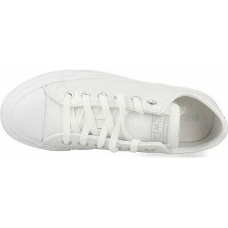 Converse Chuck All Star OX Kids Shiny Iridescent White Leather Sneakers Size 4 Walmart