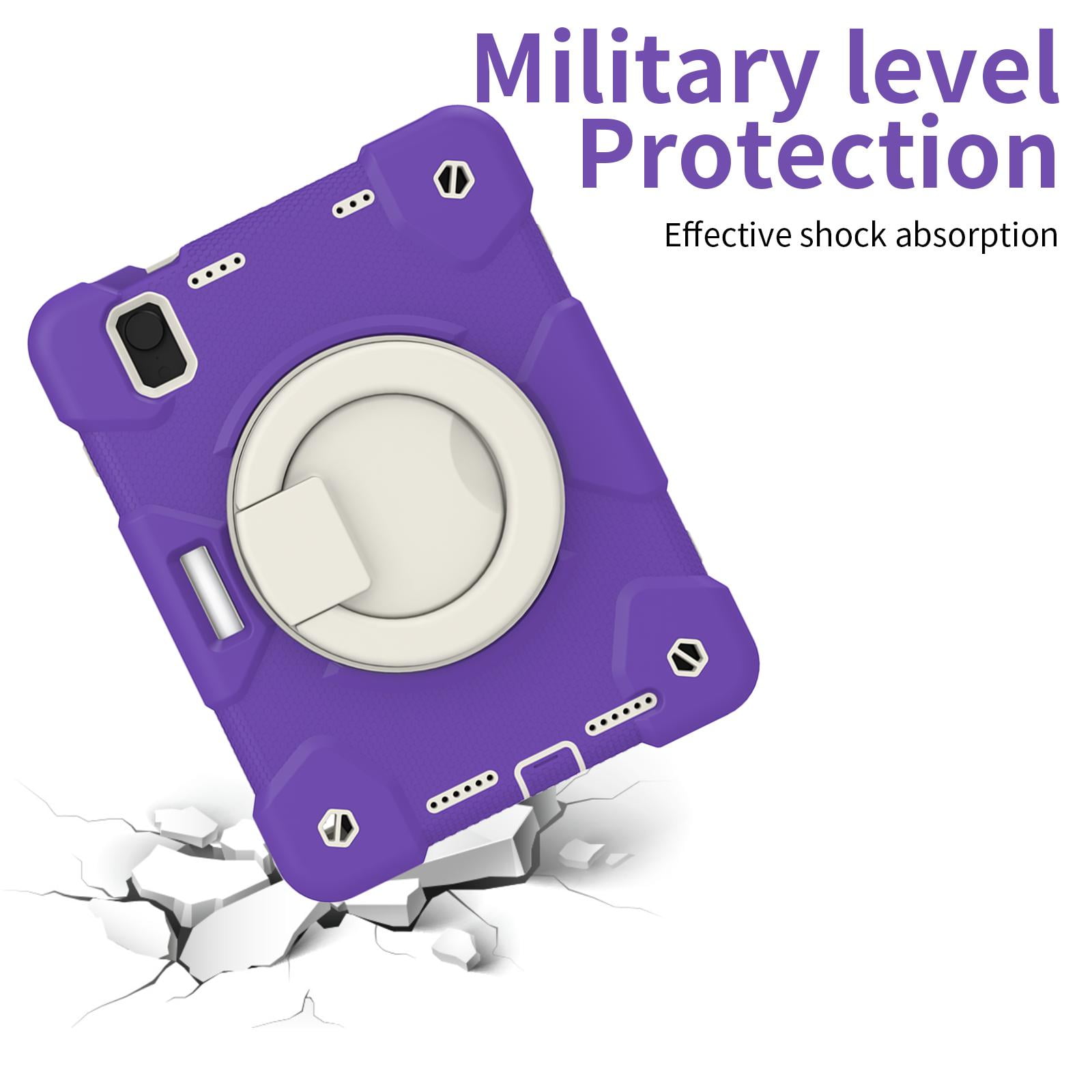 TECH CIRCLE Kids Case for Apple iPad mini 6th Gen 8.3-inch 2021 - Rugged Protective Handle Kickstand Shockproof Hybrid TPU PC Cover Shoulder Strap Pencil Holder Case for Apple iPad mini 6-Purple