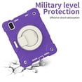 thumbnail image 6 of TECH CIRCLE Kids Case for Apple iPad mini 6th Gen 8.3-inch 2021 - Rugged Protective Handle Kickstand Shockproof Hybrid TPU PC Cover Shoulder Strap Pencil Holder Case for Apple iPad mini 6-Purple, 6 of 7