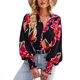 thumbnail image 2 of Camisas con botones y cuello, camisa informal de manga larga con farol largo y estampado para mujer, camisa con botones para mujer resistente y duradera, 2 of 6