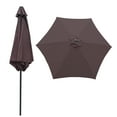 thumbnail image 7 of 9 FT Patio Umbrella, Waterproof Umbrella with Crank & Push Button Tilt, Heavy Duty Umbrella for Garden Backyard Pool Swimming Pool Market, Chocolate, 7 of 7
