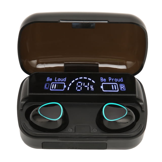 Auriculares Bluetooth con cancelación de ruido, IPX7, impermeables, estéreo, graves, inalámbricos, con estuche de carga para conducción deportiva
