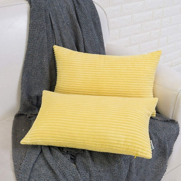 Pale yellow top cushion covers
