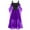 Purple, variant on Renaissance Faire Costume Women Halloween Medieval Gothic Dress Plus Size Witch Cosplay Dresses with Mesh Flared Sleeve & Lace Up