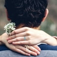 thumbnail image 6 of 0.35 ctw Wedding Band for Women - 14K White Gold Simulated Turquoise Stackable Eternity Ring, 6 of 6