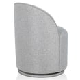 thumbnail image 5 of Furniture of America Jaine Modern Fabric Curved Back Swivel Dining Side Chair, Taupe, 5 of 7