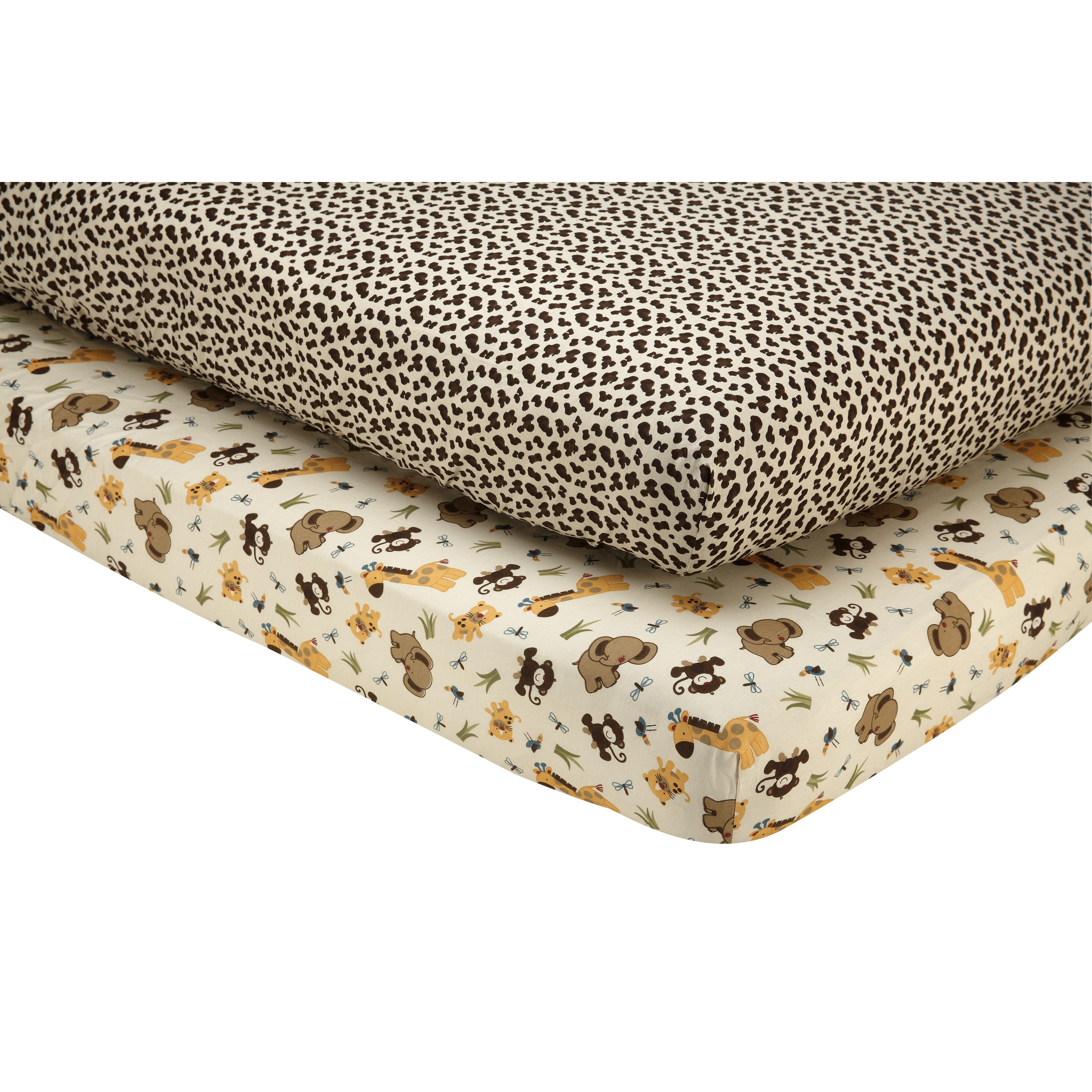 Little Bedding By Nojo Jungle Dreams 2pk Crib Sheet Walmart