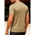 thumbnail image 4 of Fabrcox Henley Shirt Men Button Up V Neck Men Short Sleeve Shirts Spring Outdoor Running Mens Big and Tall Shirts, 4 of 4