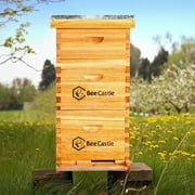 Bee Castle 10-Frame Beeswaxed Complete Bee Hives Kit with 2 Deep Box and 1 Medium Box