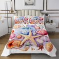 thumbnail image 2 of YST Starfish Bedspread Set - Ocean Marine Themed Quilt Set with 2 Pillowcases, King, 2 of 3