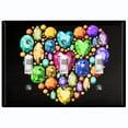 thumbnail image 1 of Metal Light Switch Plate Cover Colorful Multi-Shaped Gemstone Heart DIA004, 1 of 13