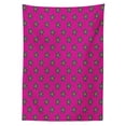 thumbnail image 3 of Ambesonne Hot Pink Tablecloth Rectangular Table Cover, Windmill Seem Flowers, 60"x90", Hot Pink Green and Blue, 3 of 4