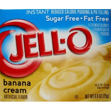 Jell-O Instant Pudding & Pie Filling Sugar Free Fat Free Banana Cream, 0.9 Oz