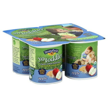 Stonyfield Yotoddler Apple (iron & Dha) 4pk