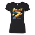 thumbnail image 2 of Wild Bobby Ford Yellow Mustang Horsepower Cars and Trucks Women Slim Fit Junior Tee, Black, Small, 2 of 6