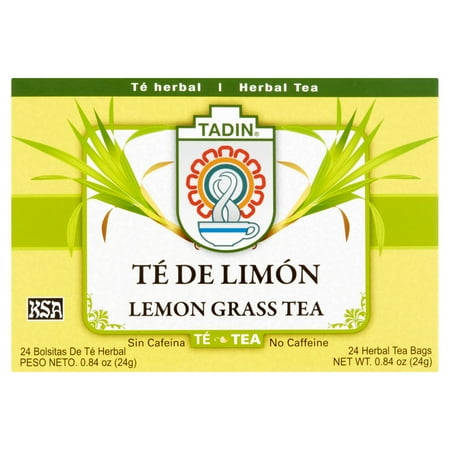 - (4 Boxes) Tadin Herb & Tea Co. Lemongrass Herbal Tea, Caffeine Free, 24 Tea Bags