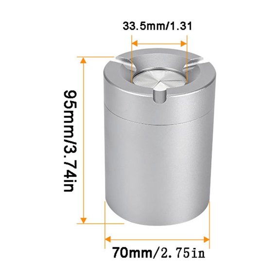 Aluminum Alloy Opening And Closing Ashtray For Home And Office Desktop High Value Drop And High Temperature Resistance Car Ashtray
