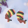 thumbnail image 4 of 2xEthnic Dangle Figure Head African Tribe Dancing Dangle Pendientes Hugo Pendientes colgantes de madera, 4 of 10