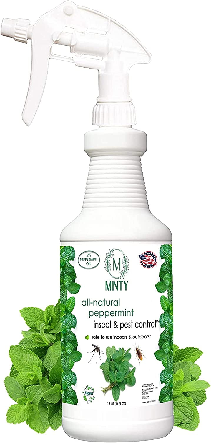 Minty Insect & Pest Control, Powerful & Natural 5 Peppermint Oil Spray